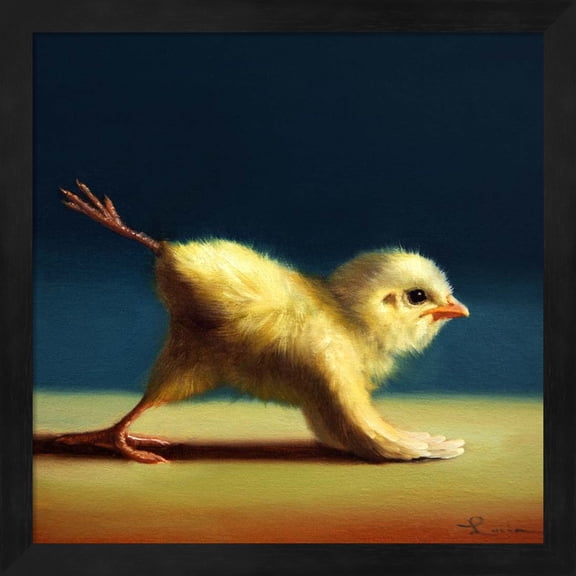 Great Art Now Yoga Chick Mule Kick by Lucia Heffernan, Framed Wall Art, 13.25W x 13.25H