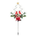 thumbnail image 1 of Miangastore Solar Holiday Lights Outdoor Solar Xmas Tree Shaped Light Red Plastic 1pc, 1 of 8