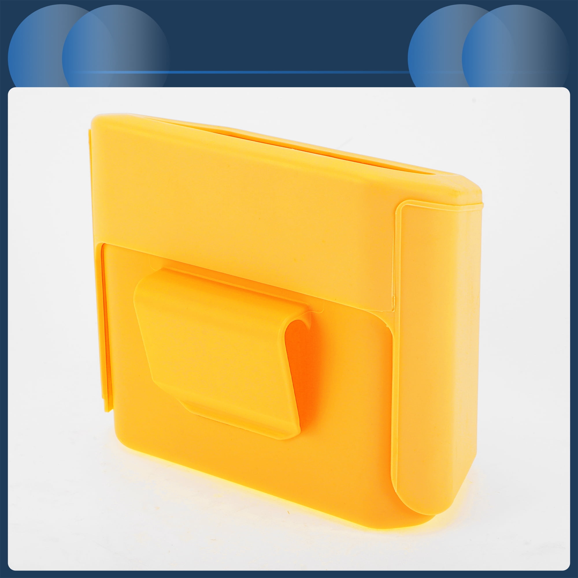 Unique Bargains Car Trash Can Door 6.3x2.8x5.5in Auto Bin Plastic Yellow