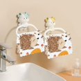 thumbnail image 6 of 6 Packs Cute Hedgehog Mushroom Leaf Kitchen Dish Towels Soft Absorbent Dish Cloths 11"x11", 6 of 9