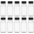 thumbnail image 1 of EcoNesxp Pack Juicer Bottles with Black Lids for Smoothies, Milk and Homemade Drinks 6 Ounces Plastic Juice Bottles Beverage Containers 6 Ounces Plastic Juice Bottles Beverage Containers for Juice, 1 of 5