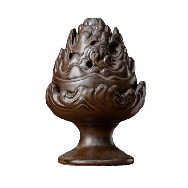 Quemador de incienso, estufa de aroma, soporte de incienso de porcelana, bobina o conos para casa de té Antiguo