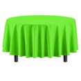 thumbnail image 6 of Exquisite 12 Premium Tropical Lime Green Plastic 84" Round Party Tablecloths Waterproof, 6 of 7