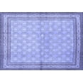 thumbnail image 1 of Ahgly Company Machine Washable Indoor Rectangle Persian Blue Traditional Area Rugs, 5' x 7', 1 of 4
