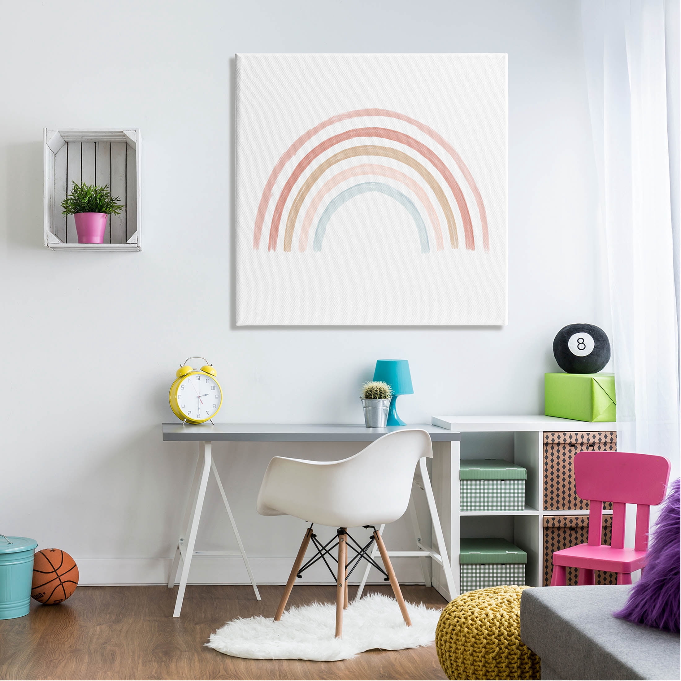 Stupell Industries Pastel Rainbow Arch Illustration Graphic Art Gallery Wrapped Canvas Print Wall Art, Design by Daphne Polselli