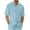 Sky Blue, variant on ZCFZJW Hawaiian Shirt for Men Lightweight Regular Fit Button Down Short Sleeve Shirts Textured Casual Summer Beach Linen Shirts White XXXL