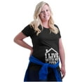 thumbnail image 3 of Humor I Live With My Mom Baby Bump Women's Maternity T Shirt Tee Brisco Brands S, 3 of 7