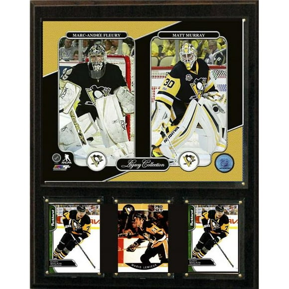 C&I Collectables 1215PENSMFLEG NHL 12 x 15 in. Matt Murray - Marc-Andre Fleury Pittsburgh Penguins Legacy Collection Plaque