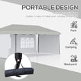 thumbnail image 5 of Spaco 10' x 20' Pop Up Canopy party Tent with 4 Sidewalls , White, Outdoor Party Event Tents, 5 of 6