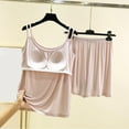 thumbnail image 3 of ZZwxWA Pajama Sets for Women Modal Sleepwear 2 Piece Built-in Bra Camis Tops Shorts Set Sexy Trendy Comfy Pjs Sets, 3 of 3