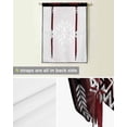 thumbnail image 5 of Southwestern Red Black Tie Up Curtains for Kitchen Bathroom Bedroom Windows 45 Inch Length, Boho Ethnic Geometric Balloon Drape Curtains Shade Rod Pocket Drapery Curtain Panel, 42"x45", 5 of 7