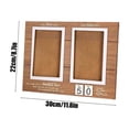 thumbnail image 3 of Gmogad Anniversary Photo Frame Wooden Display Stand - Holds Two 6x4 Pictures for Wedding Couple Valentine's Gift Home Decor Personalized Years Marker, 3 of 6