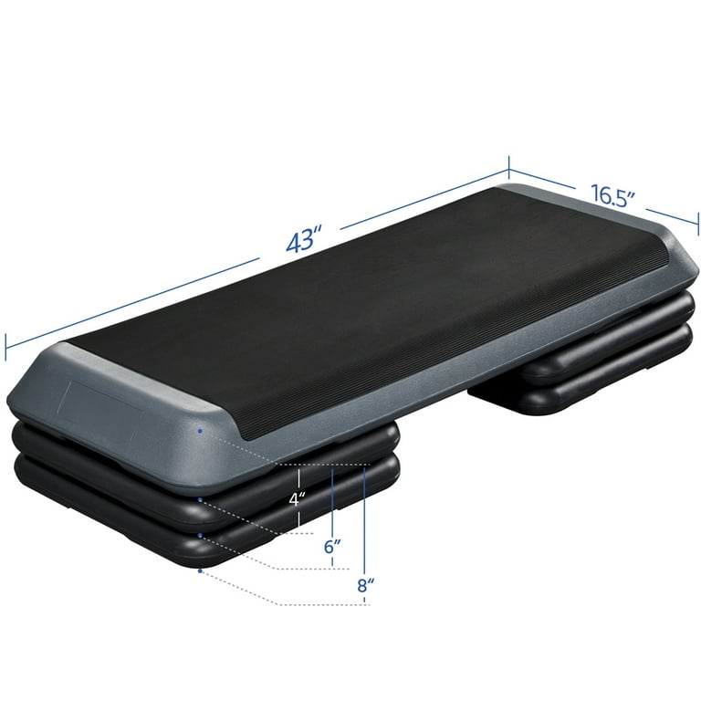 SmileMart Adjustable Heights Aerobic Stepper Exercise Platform for