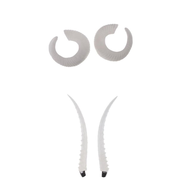 2 Pares De Antílope Artificial Cuernos De Carnero Cosplay Egipcia Sati Diadema Accesorio