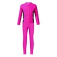 thumbnail image 5 of Haitryli Kids Girls Long Sleeve 2 Piece Swimwear Rash Guard Swim Shirt with Leggings Surfing Diving Wet Suits Hot Pink 10, 5 of 7
