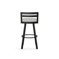 thumbnail image 4 of Amisco Travis 30 In. Swivel Bar Stool - Pale Grey Beige Polyester / Black Metal, 4 of 9