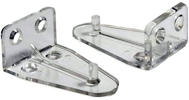 1 pair 1" Mini Blind CLEAR HOLD DOWN Hooks BRACKETS for Doors 