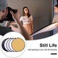 thumbnail image 3 of pitrice Photography Reflector 5-in-1 Folding Portable Fill Light Board Lighting Plate for Photo Portrait Live Broadcast, 60cm, 3 of 8