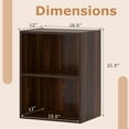 thumbnail image 2 of Favory Bookshelf and Bookcase 2-Layer Storage Shelf, W/Large-Capacity Open Storage Space, MDF P2 Veneer, for Living Room Bedroom Study Office Multi-Functional Furniture Display Cabinet (Walnut, 2), 2 of 11