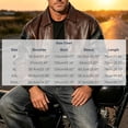 thumbnail image 3 of LODIENY Mens Bomber Jacket Vintage Collared Color Block Leather Motorcycle Jackets for Fall Winter with Pockets Brown XL, 3 of 9