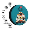 thumbnail image 4 of Sikiie I Love Sushi PVC Leather Spare Tire Wheel Cover Spare Tire Cover, for Car Truck SUV Camper Trailer Universal Fit(14-17in)-16 inch, 4 of 6
