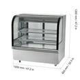 thumbnail image 5 of VEVOR Refrigerated Display Case, 18 Cu.Ft./505L Large Pastry Display Case, 2-Tier Commercial Display Refrigerator with LED Lighting, Downdraft Cooling, Movable with Casters, for Bakery, 5 of 9