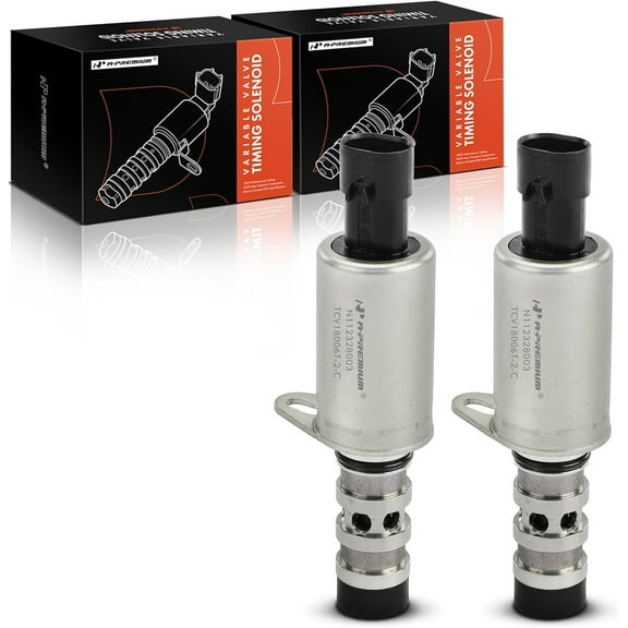 A-Premium 2-PC Intake and Exhaust Engine Variable Valve Timing (VVT) Solenoid Compatible with Chevrolet Cruze 2011-2015, Cruze Limited 2016, Sonic, Trax, Aveo, Aveo5 & Pontiac G3 & Saturn Astra