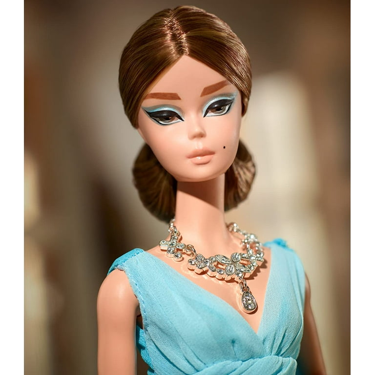 Barbie blue chiffon clearance ball gown