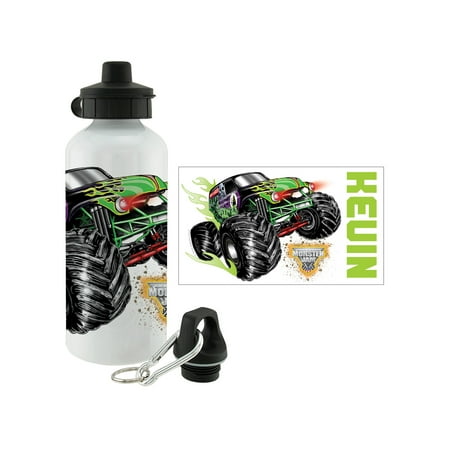 Personalized Monster Jam Grave Digger Sports Water Bottle - 20 (Best Water Bottles For Back To School)