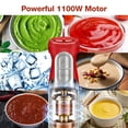 thumbnail image 3 of 1100W Immersion Blender, 21-Speed Hand Blender with Turbo Mode, 5-in-1 Stick Blender for Smoothies, Baby Food, Soups, Purees, Red, 3 of 10