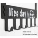 thumbnail image 5 of Eywlwaar sobre la puerta, estante de 6 perchas decorativo de metal compatible con el uso doméstico, sombreros, abrigos, llavero, ropa, bufandas, ganchos (2 paquetes, negro + blanco) Afortunado Sencillez, 5 of 5