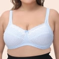 thumbnail image 2 of ATOYSOY Plus Size Everyday Bra Underwired Support Full Coverage Bra Breathable Push Up Underwear Workout Lace Lightly Thin Girls Teens Smoothing Comfort Bra Clearance Blue, 2 of 9