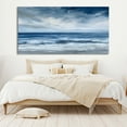 thumbnail image 2 of Ocean and Sky Abstract Oil Painting Textured White Waves Canvas Art Large Seascape for Living Room Decor,Unstretched,Frameless,(51*102cm)20*40Inches, 2 of 5