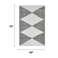 thumbnail image 6 of FH Home Machine Washable Area Rug - Hand Woven, Stain Resistant, Pet Friendly - Premium Recycled Polyester Yarn - Contemporary - Bedroom, Living Room - Roswell - Black - 4 x 6 ft, 6 of 9