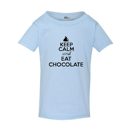 

Keep Calm and Eat Chocolate Sweets Desserts Funny Toddler Kids T-Shirt Tee