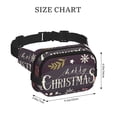 thumbnail image 4 of Rateoe Merry Christmas Print Fanny Pack Belt Bag for Women and Men, Square Double-Layer Waterproof Waist Pack with Adjustable Strap for Hiking, Jogging, Cycling, 4 of 9