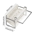 thumbnail image 3 of Iumwxz Stainless Steel Sink Rack Kitchen Organizer Multi Layer Countertop Basket Storage Durable Dual Layer Draining for Cloth Utensil 1pc White, 3 of 6