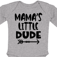 thumbnail image 4 of Inktastic Mama's Little Dude with Arrow Boys Long Sleeve Baby Bodysuit, 4 of 5
