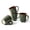 Brown Green, variant on Coffee Mug 14 oz, Ceramic Coffee Mugs Set of 4, Reactive Glaze Mug for Latte/Tea/Cappuccino, Brown Green