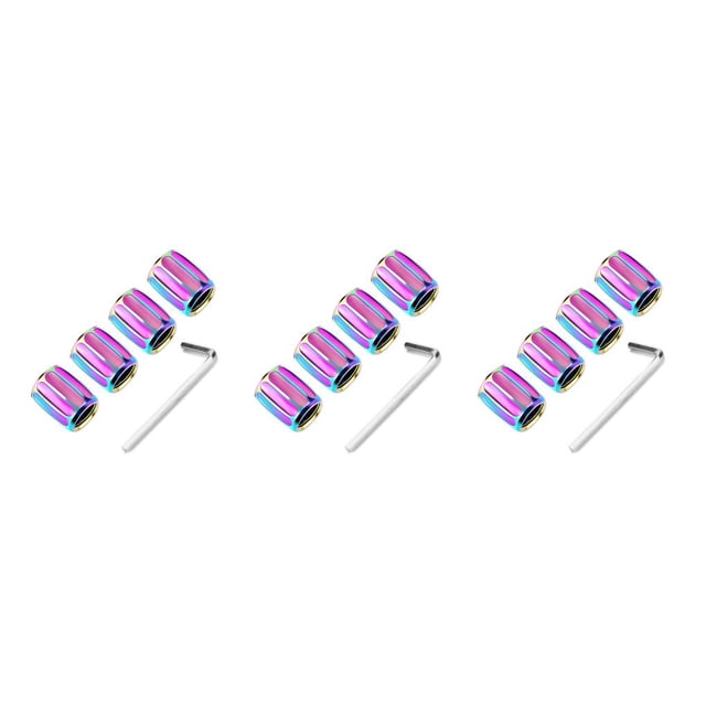 Kenally Paquete de 4 tapas de válvula de neumático de coche de aleación de aluminio antipérdida Universal profesional protección a prueba Type1 NO1