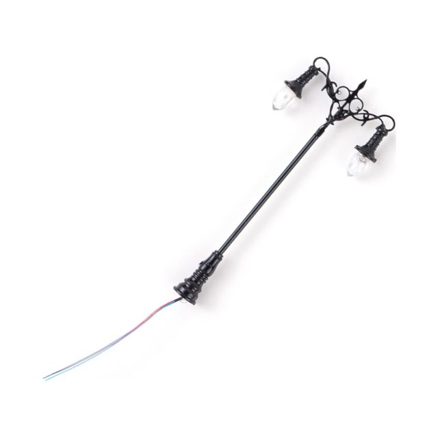 Toystoory Mini lámpara de calle, modelo exquisito, adorno de simulación, adorno de de arena, modelo de lámpara de carretera DIY realista, accesorio Artesanía Luz negra/cálida Toystoory HA066754-04