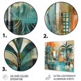 thumbnail image 3 of Designart "Reflections of a Free Mind Green And Orange I" Boho Feather Metal Wall Art, 3 of 5