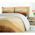thumbnail image 5 of Ambesonne Tan Duvet Cover Sets, Abstract Sunrise Mountains, 2-King, Sand Brown Pale Brown, 5 of 7