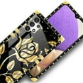 thumbnail image 4 of FKBRCL4U Compatible with Samsung Galaxy A32 5G Case, Shine Gold Rose Luxury Golden Decoration for Girl Women Soft TPU Shockproof Protective Hard PC Back, 4 of 7