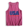 thumbnail image 5 of Xdegoge Patriotic USA Stars and Stripes Letter Print Tank Top for Women Sleeveless Crewneck Classic Casual Shirt For Independence Day 4th of July Daily Tees Tops, 5 of 5