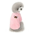 thumbnail image 2 of Suéter para perro, paquete de suéteres para perros o gatos pequeños y medianos, ropa cálida de franela suave para mascotas, para perros, niñas o niños, camisa para perro chamarra, chamarra (L, rosa), 2 of 5