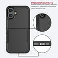 thumbnail image 6 of For iphone 17 Case, Shockproof Heavy Duty Rugged Cell Phone Case for Apple iphone 17 Cover, Tekcoo Military Grade Full Body Protection Dual Layer Sturdy Durable Cute Bumper - Black, 6 of 7