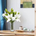 thumbnail image 3 of 4Pcs Artificial Lily Flowers Plants Fake Flower Arrangement Silk White Home Kitchen, 3 of 5