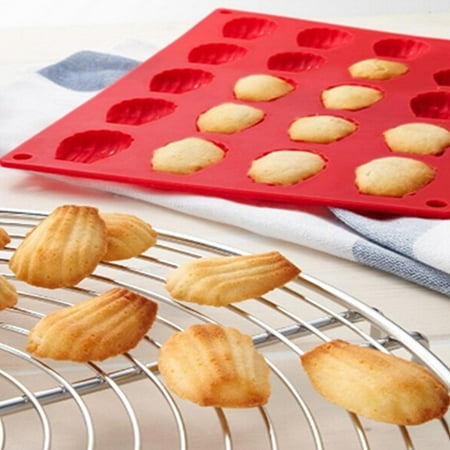 Tartlet Shells - Meigar 20 Cavity Baking Mould Kitchen Tools,Decoration Square Silicone Reusable Non-stick Shapes Shell Cake Chocolate Pan Cookies Making Mold Soap Art Craft Projects 29.3cm X 17cm