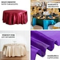thumbnail image 4 of Efavormart 132 Inch Satin Round Tablecloth, Washable Linen Table Cover, Decorative Silky Fabric for Wedding, Party, Banquet Events - Teal Green, 4 of 11